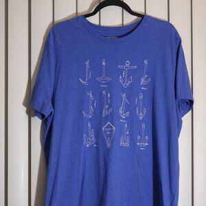Awesome Royal Blue Banana Republic Anchor Shirt Size XL - nautical sailing